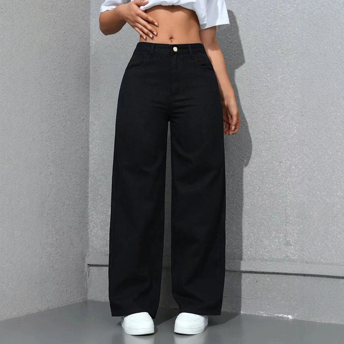 Jeans Carlota™ de Cintura Alta con Corte Recto y Pierna Amplia