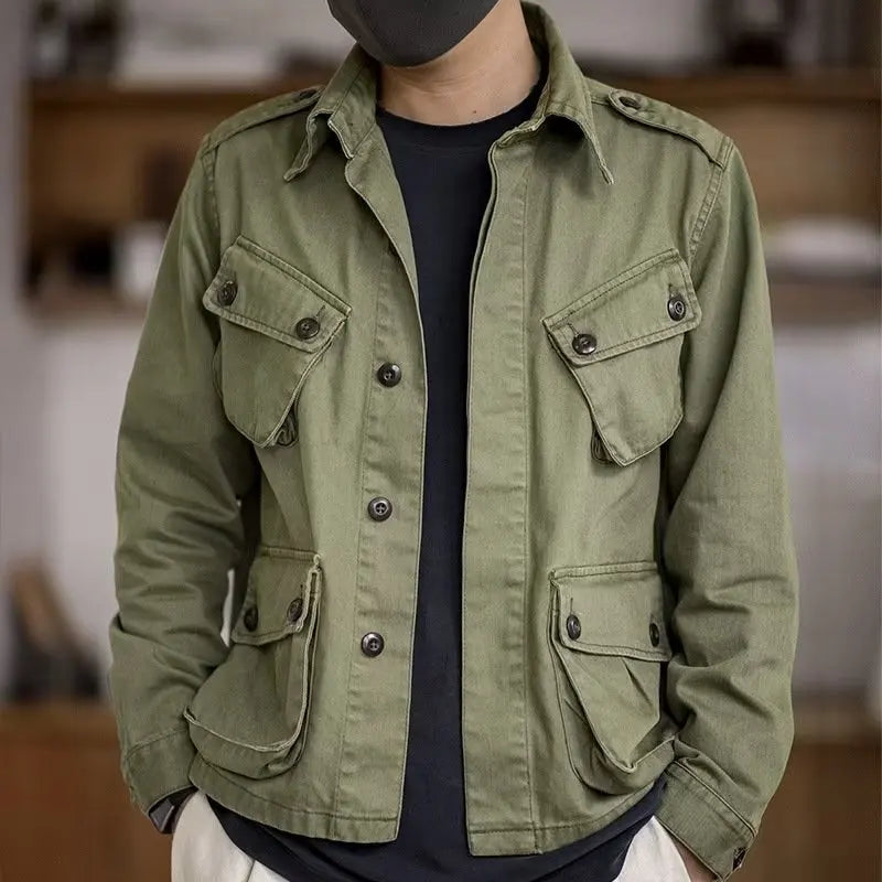 Chaqueta Arden™ con Diseño Militar Robusto y Bolsillos Utilitarios
