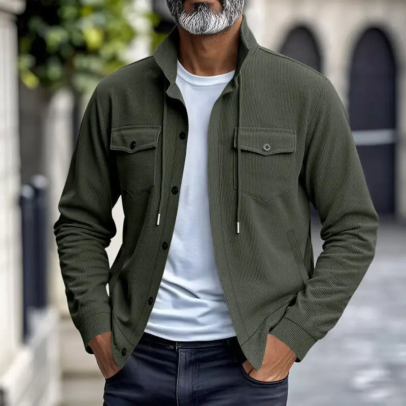 Chaqueta Velkor™ con Textura Acanalada y Presencia Refinada