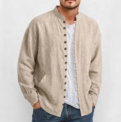 Camisa Bastien™ con Tejido Texturizado y Botones Frontales con Detalles de Alamares