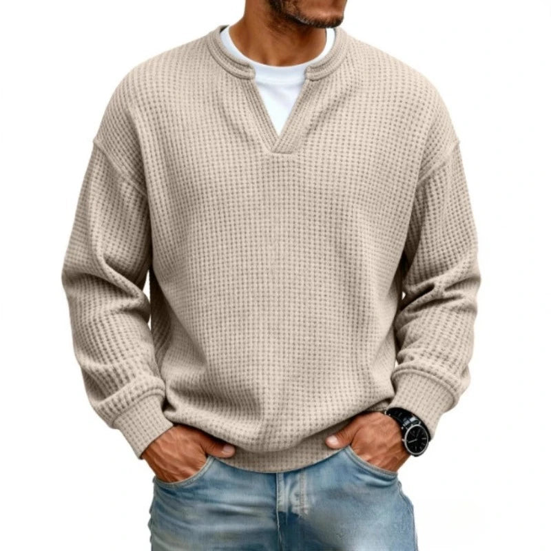 Suéter Caspian™ con Tejido Texturizado en Relieve y Cuello Estructurado
