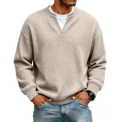 Suéter Caspian™ con Tejido Texturizado en Relieve y Cuello Estructurado