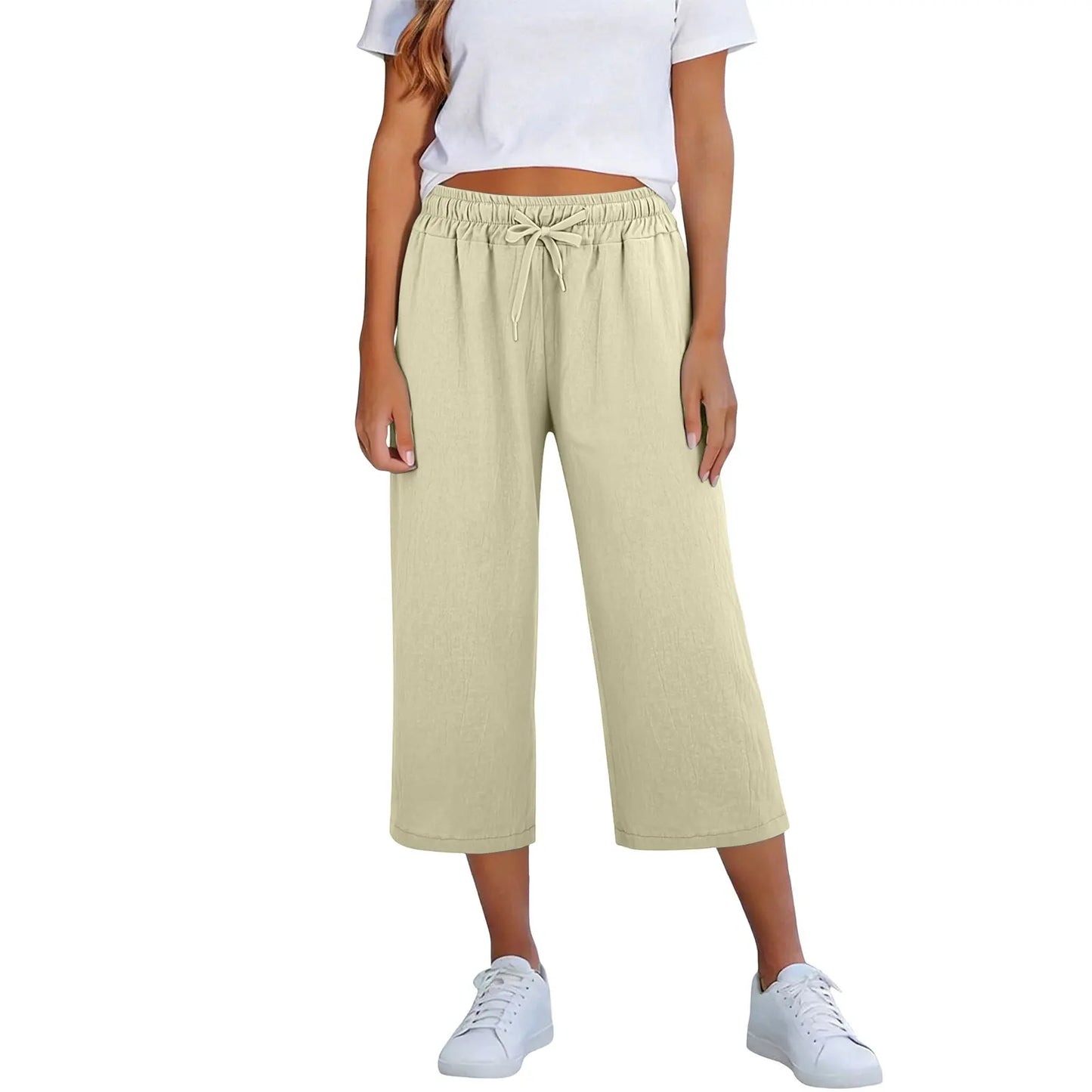 Pantalón Lisia™ Culotte Con Cintura Elástica Y Cordón Ajustable