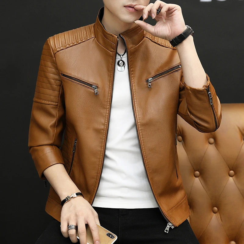 Chaqueta Darkmont™ De Cuero Premium Con Diseño Moderno