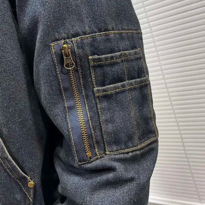 Chaqueta Bomber de Denim Seattle™ con Forro Afelpado