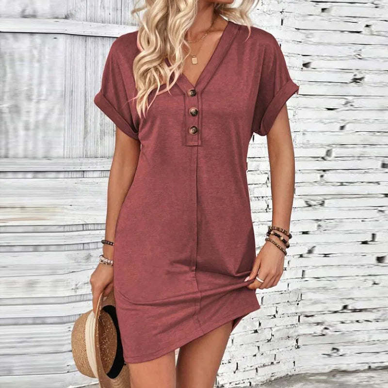 Vestido Audrey™ con Corte Casual y Escote en V