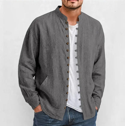 Camisa Bastien™ con Tejido Texturizado y Botones Frontales con Detalles de Alamares