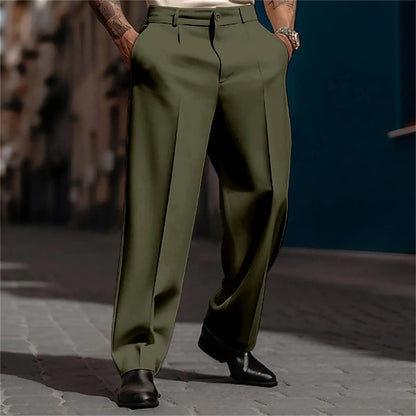 Pantalón Marcel™ de Sastrería Premium con Pinzas Frontales y Corte Recto