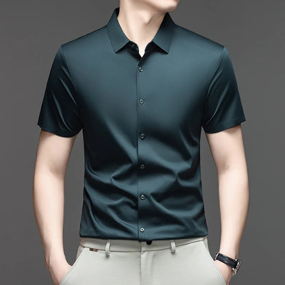 Camisa de Vestir Montero™ con Tejido Elástico de Tacto Fresco y Sedoso