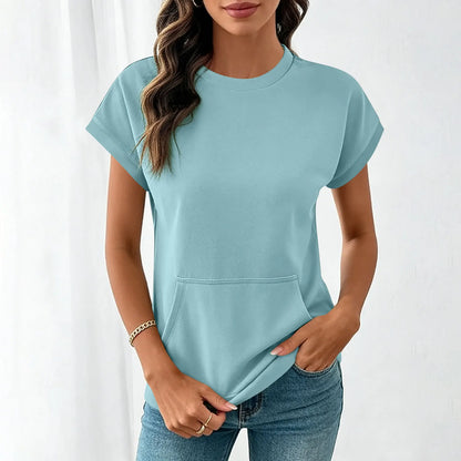 Camiseta Elara™ Con Caída Ligera y Estilo Minimalista