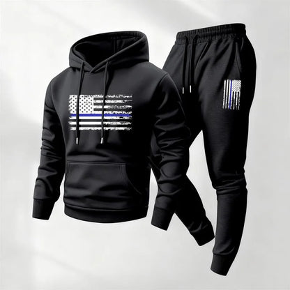 Conjunto Norden™ Con Sudadera Gráfica De Bolsillo Canguro Y Pantalón Jogger