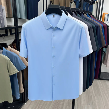 Camisa de Vestir Montero™ con Tejido Elástico de Tacto Fresco y Sedoso