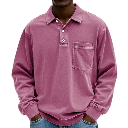 Camisa Polo Renato™ con Manga Larga y Bolsillo Frontal