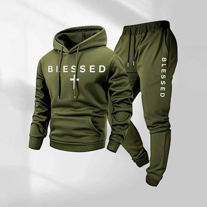 Conjunto Braven™ con Sudadera con Capucha, Bolsillo Canguro y Pantalón Jogger