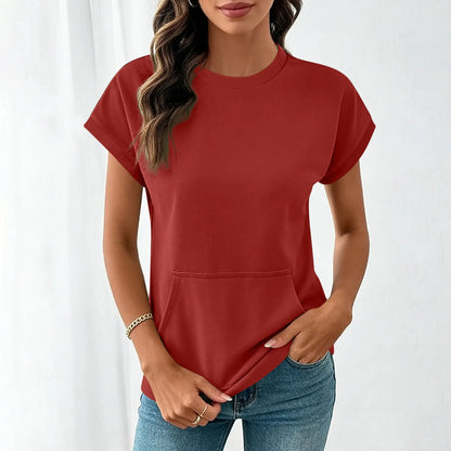 Camiseta Elara™ Con Caída Ligera y Estilo Minimalista