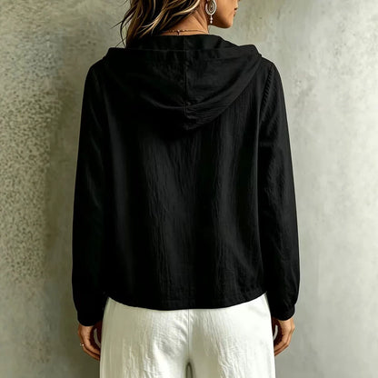 Blusa Valentina™ con Capucha y Botones Frontales