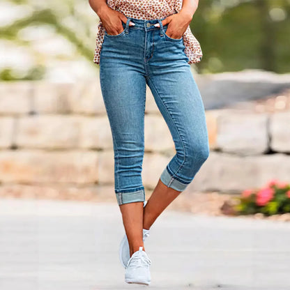 Pantalón Vaquero Capri Aveline™ con Bajo Vuelto