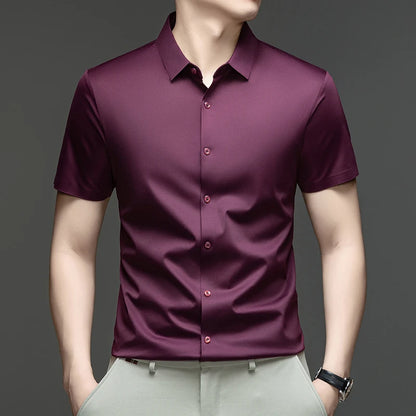 Camisa de Vestir Montero™ con Tejido Elástico de Tacto Fresco y Sedoso