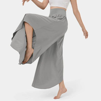 Pantalón Marvelle™ de Tiro Alto con Corte Amplio y Recortes Asimétricos