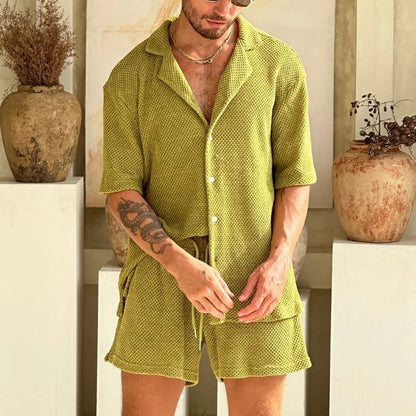 Conjunto Hampton™ de Punto Texturizado Premium con Cuello Resort