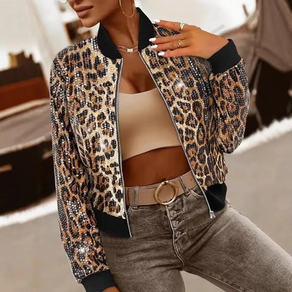 Chaqueta Selphira™ con Estampado Salvaje y Brillo Premium