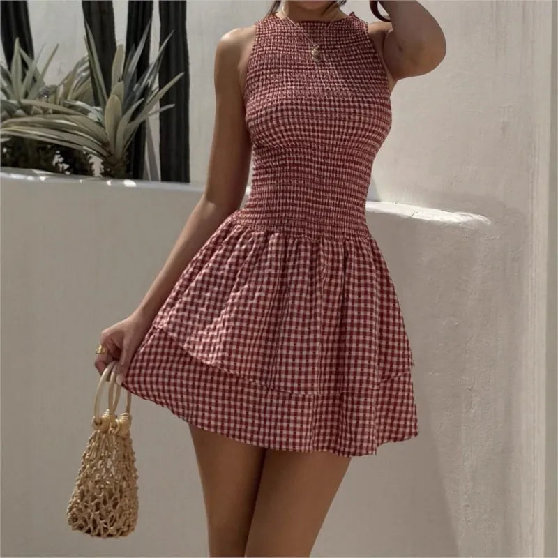 Vestido Bellamy™ Con Cuerpo Fruncido De Nido De Abeja Y Falda En Capas