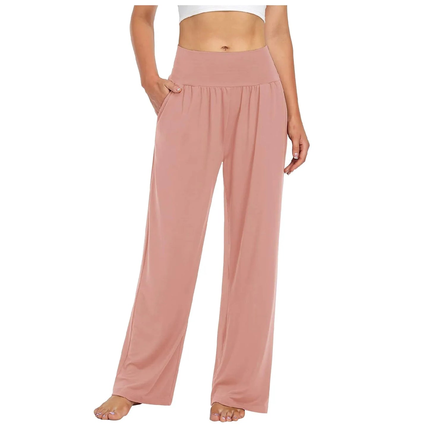 Pantalón Belle Comfort™ Con Cintura Elástica y Corte Palazzo