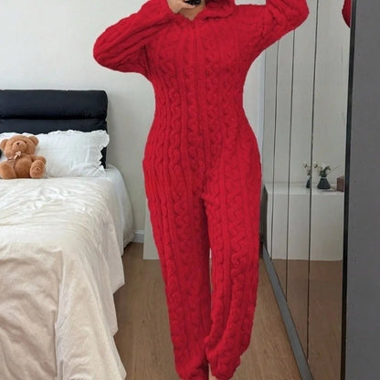 Mono Ursina™ con Capucha de Orejitas, Textura Afelpada y Osito Aplicado en la Espalda