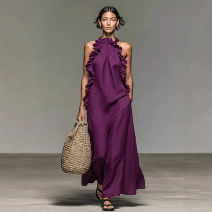 Vestido Velisse™ con Acabado de Volantes y Caída Fluida.