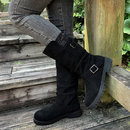 Bota Montelle™ de Caña Media con Hebillas Laterales y Suela Dentada