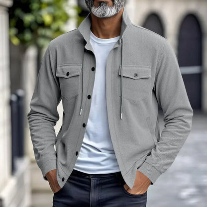Chaqueta Velkor™ con Textura Acanalada y Presencia Refinada