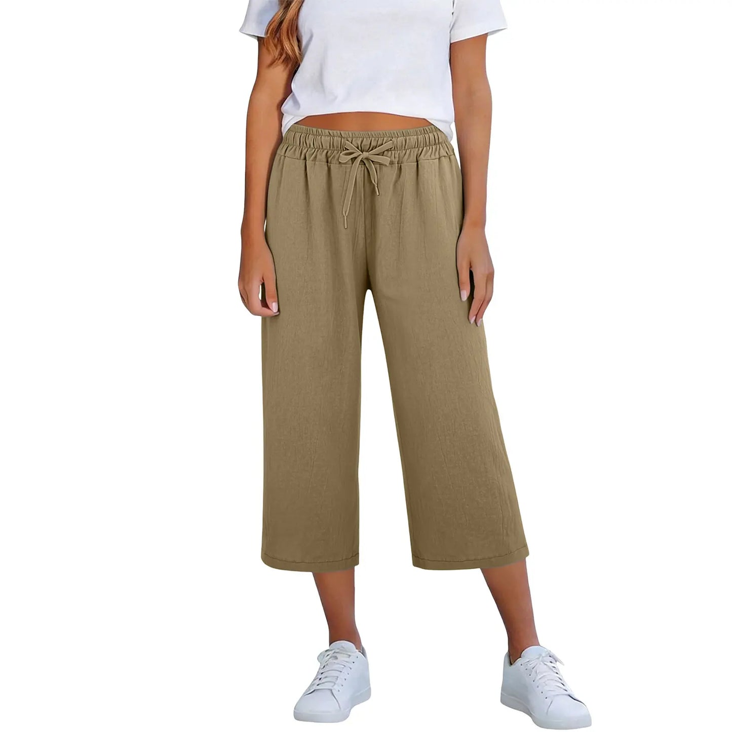 Pantalón Lisia™ Culotte Con Cintura Elástica Y Cordón Ajustable