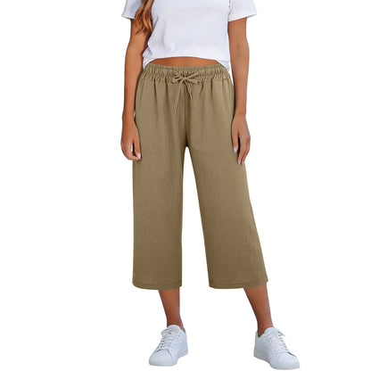 Pantalón Lisia™ Culotte Con Cintura Elástica Y Cordón Ajustable