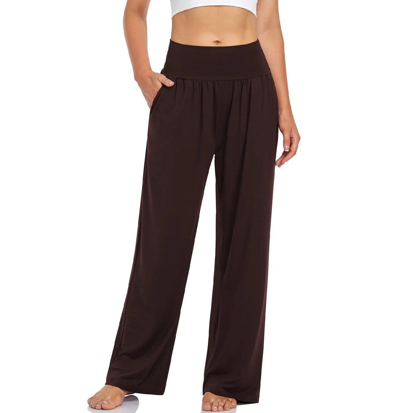 Pantalón Belle Comfort™ Con Cintura Elástica y Corte Palazzo