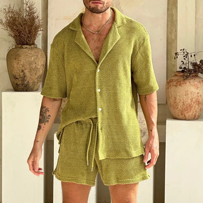 Conjunto Hampton™ de Punto Texturizado Premium con Cuello Resort