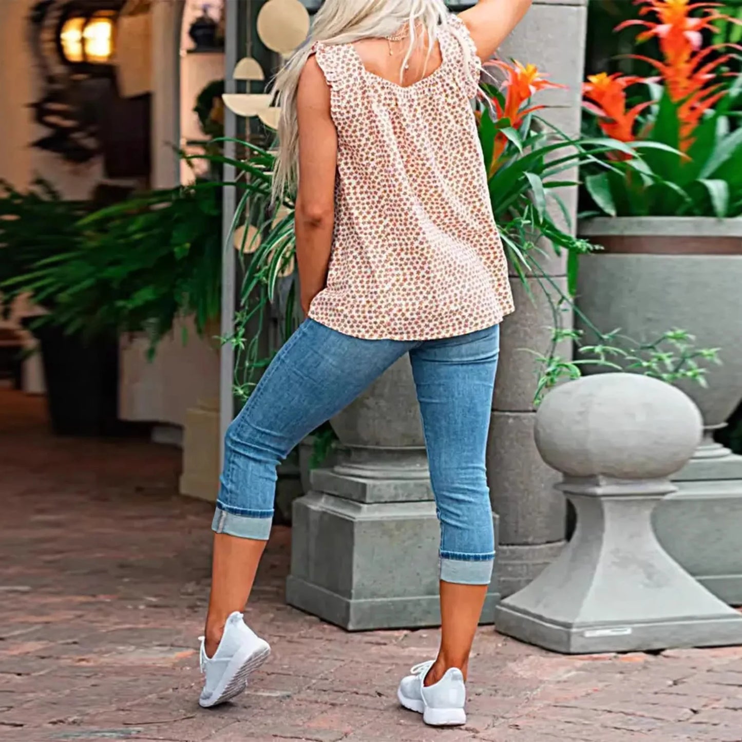 Pantalón Vaquero Capri Aveline™ con Bajo Vuelto