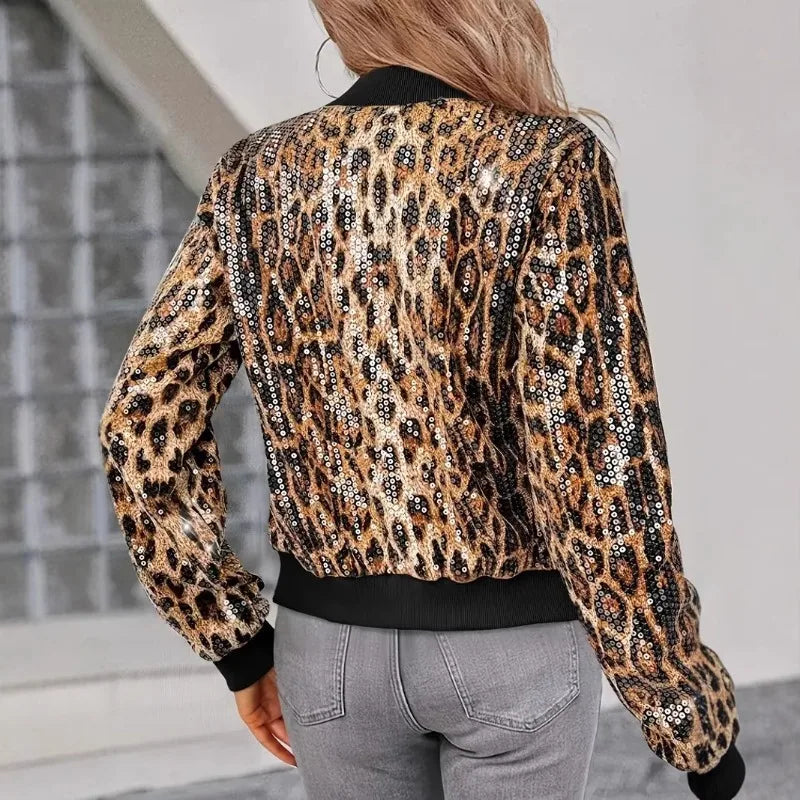Chaqueta Selphira™ con Estampado Salvaje y Brillo Premium