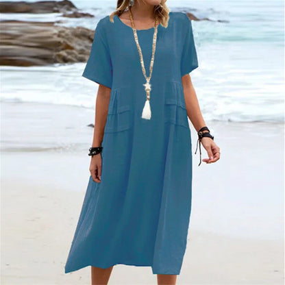 Vestido Alessia™ con Detalles en Capas a los Costados