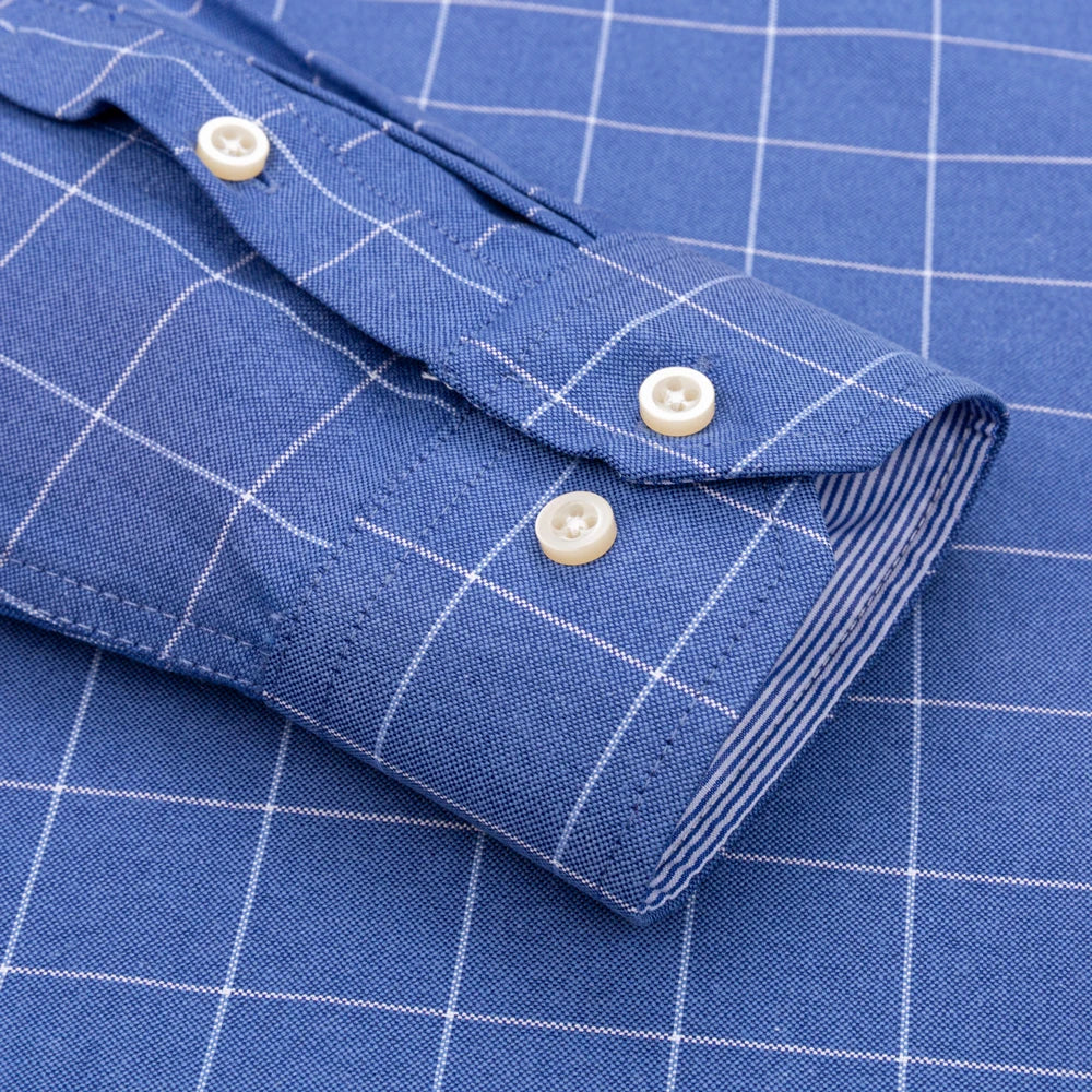 Camisa Leandro™ de Algodón Transpirable con Cuadros Finos
