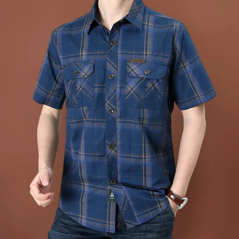 Camisa Trailmont™ A Cuadros Con Bolsillos Frontales y Estilo Robusto