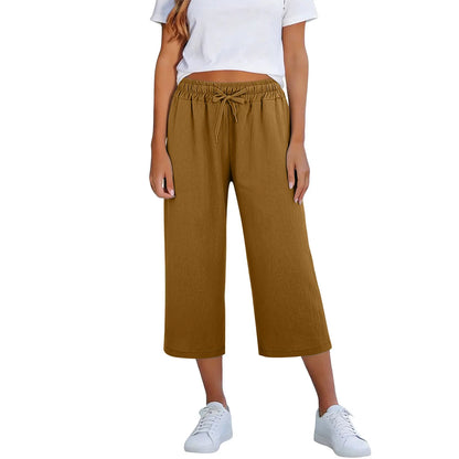 Pantalón Lisia™ Culotte Con Cintura Elástica Y Cordón Ajustable