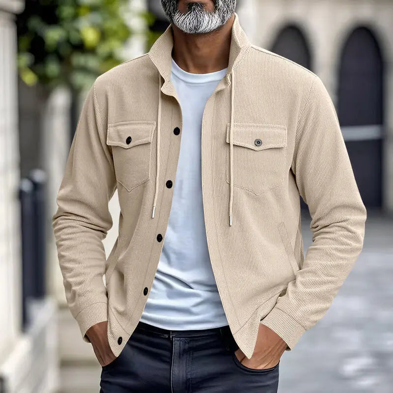 Chaqueta Velkor™ con Textura Acanalada y Presencia Refinada