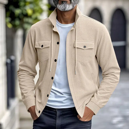Chaqueta Velkor™ con Textura Acanalada y Presencia Refinada