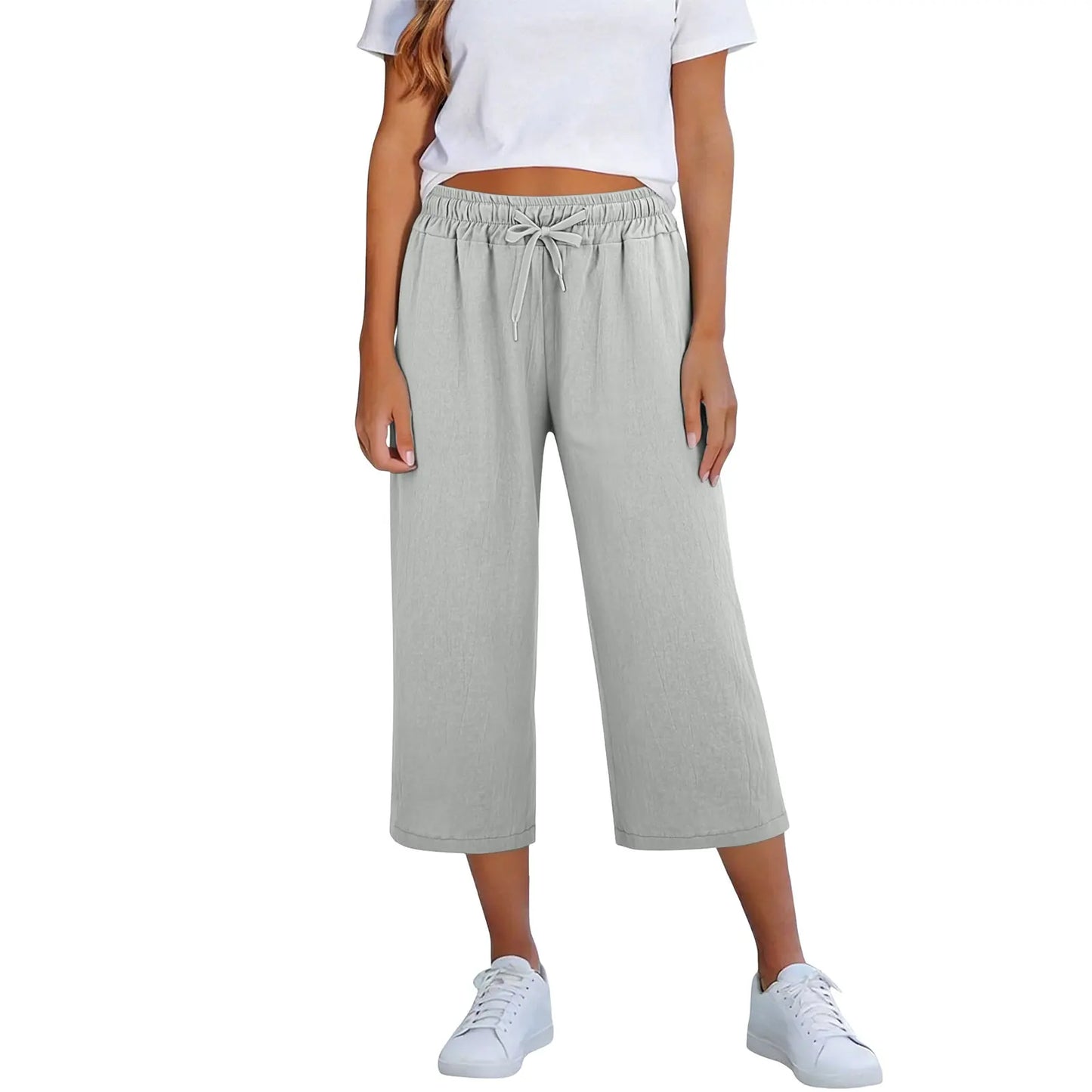 Pantalón Lisia™ Culotte Con Cintura Elástica Y Cordón Ajustable