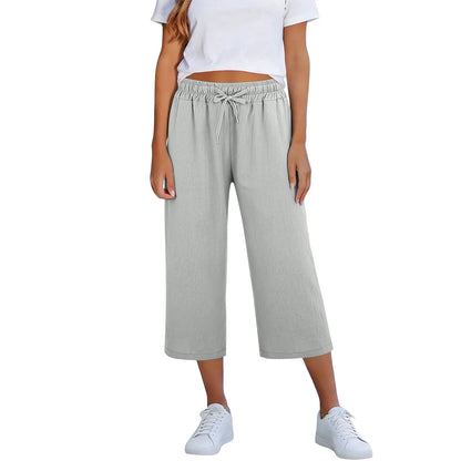 Pantalón Lisia™ Culotte Con Cintura Elástica Y Cordón Ajustable