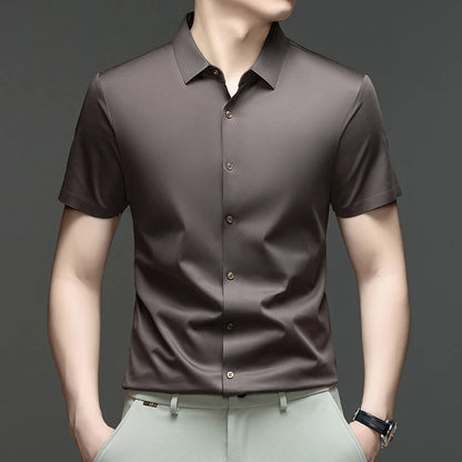 Camisa de Vestir Montero™ con Tejido Elástico de Tacto Fresco y Sedoso