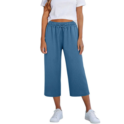 Pantalón Lisia™ Culotte Con Cintura Elástica Y Cordón Ajustable