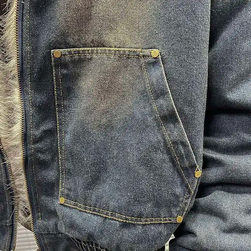 Chaqueta Bomber de Denim Seattle™ con Forro Afelpado