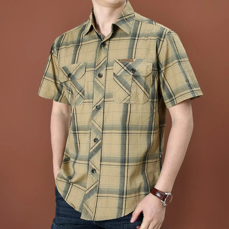 Camisa Trailmont™ A Cuadros Con Bolsillos Frontales y Estilo Robusto