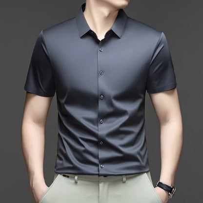 Camisa de Vestir Montero™ con Tejido Elástico de Tacto Fresco y Sedoso